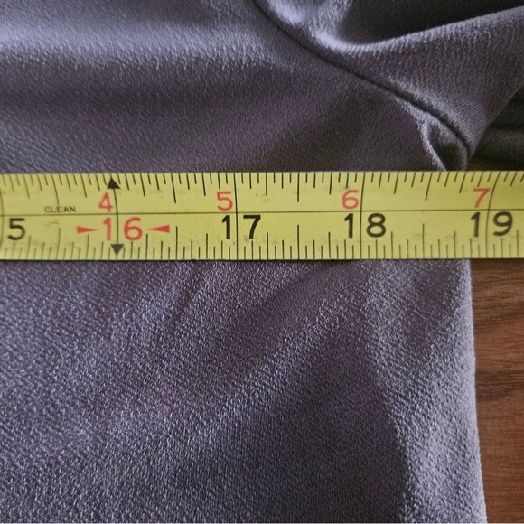 Simply Styled Purple Hue Tie Sleeve Blouse Relaxed Fit Long Sleeve Top M - Picture 4 of 7